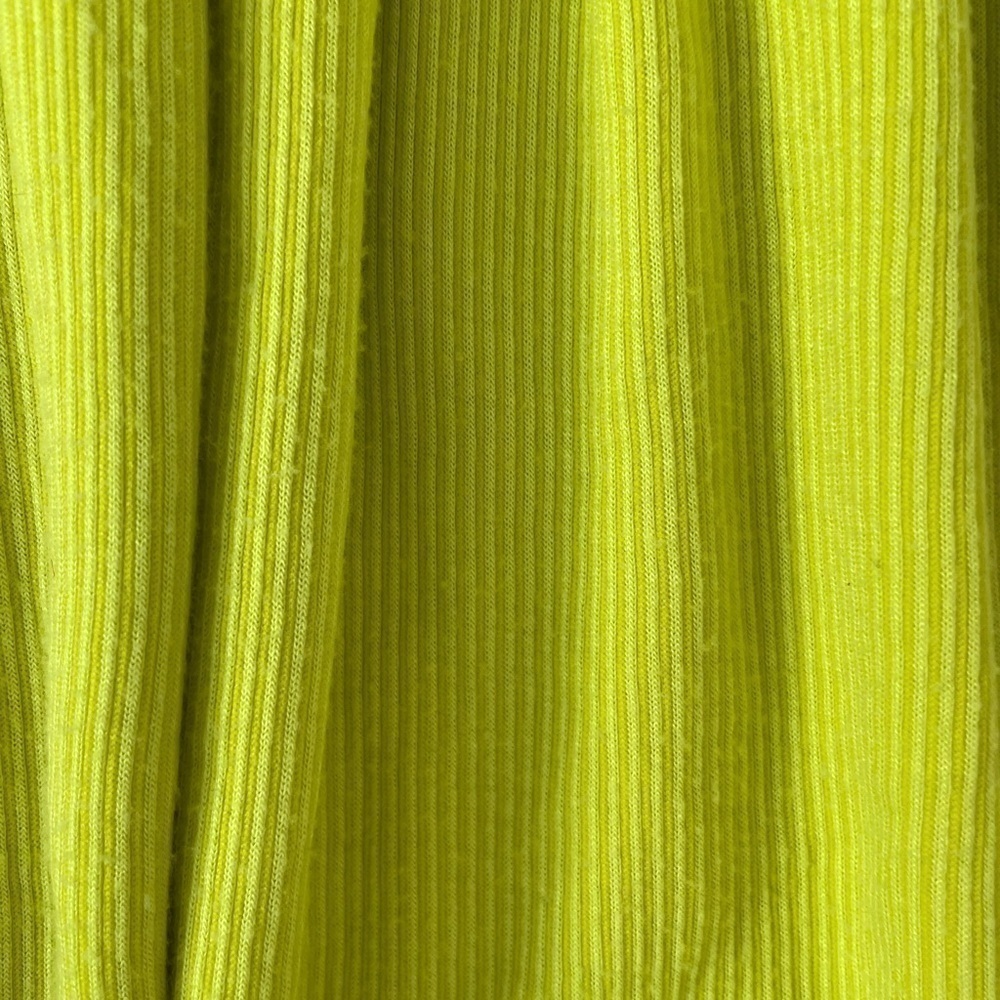 See You Monday Bright Green Ribbed Tiered Ruffle Sleeve Mini Dress, S - Picture 5 of 7